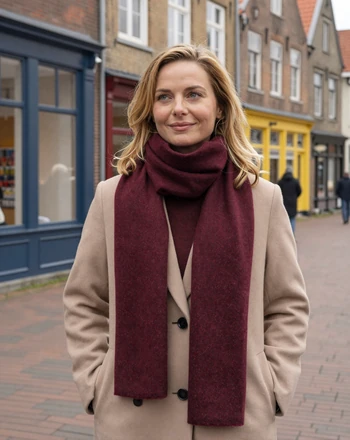 Marieke, 35, Dutch woman walking through historic Groningen city center